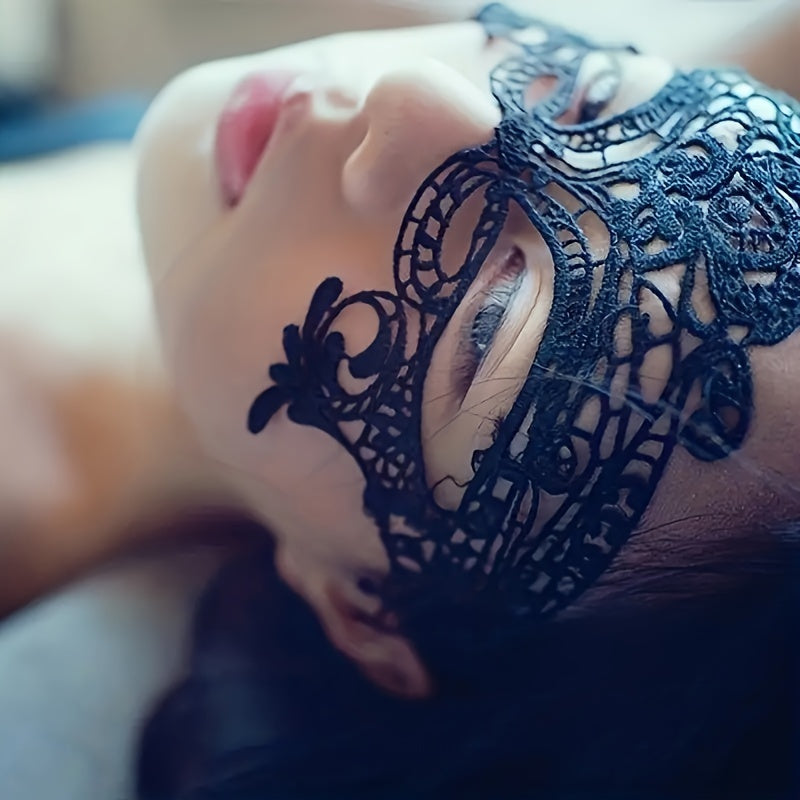 Semi-Sheer Floral Lace Blindfold for Women's Lingerie and Underwear