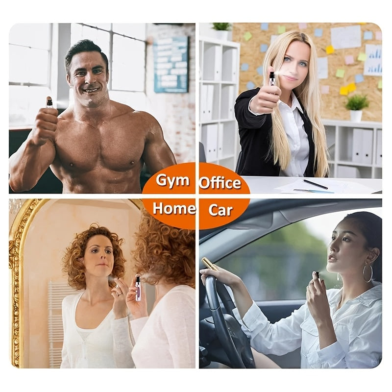 Uniseks alyuminiy yulduz shaklidagi sayohat uchun parfyum shishasi 5ML mini portativ spreyi