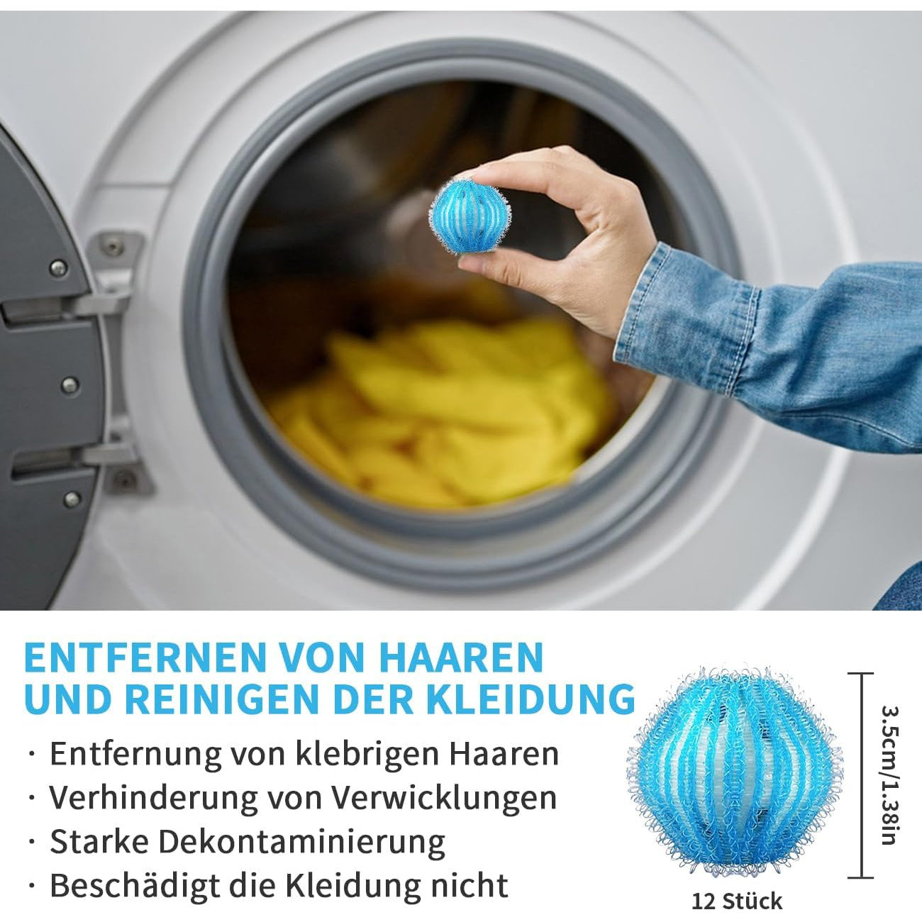 12 Pieces Lint Remover for Washing Machine Hair and Fuzz Catcher Laundry Accessories