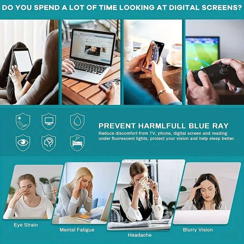 Uniseks kvadrat ramka shaffof linzali retro moda minimalistik ko‘zoynaklar to‘plami, ikkita yoki uchta