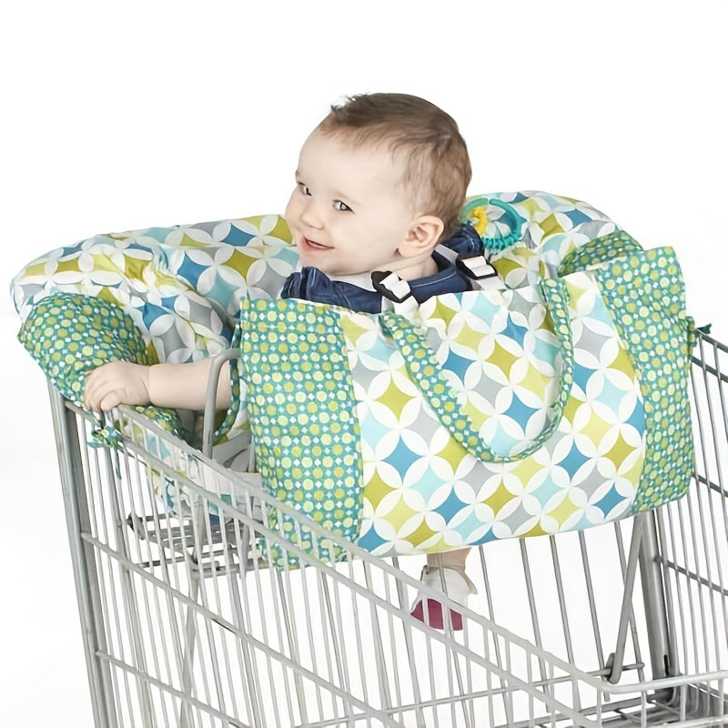 Baby Infant High Chair Cover Washable 2-in-1 Shopping Cart and High Chair Cover