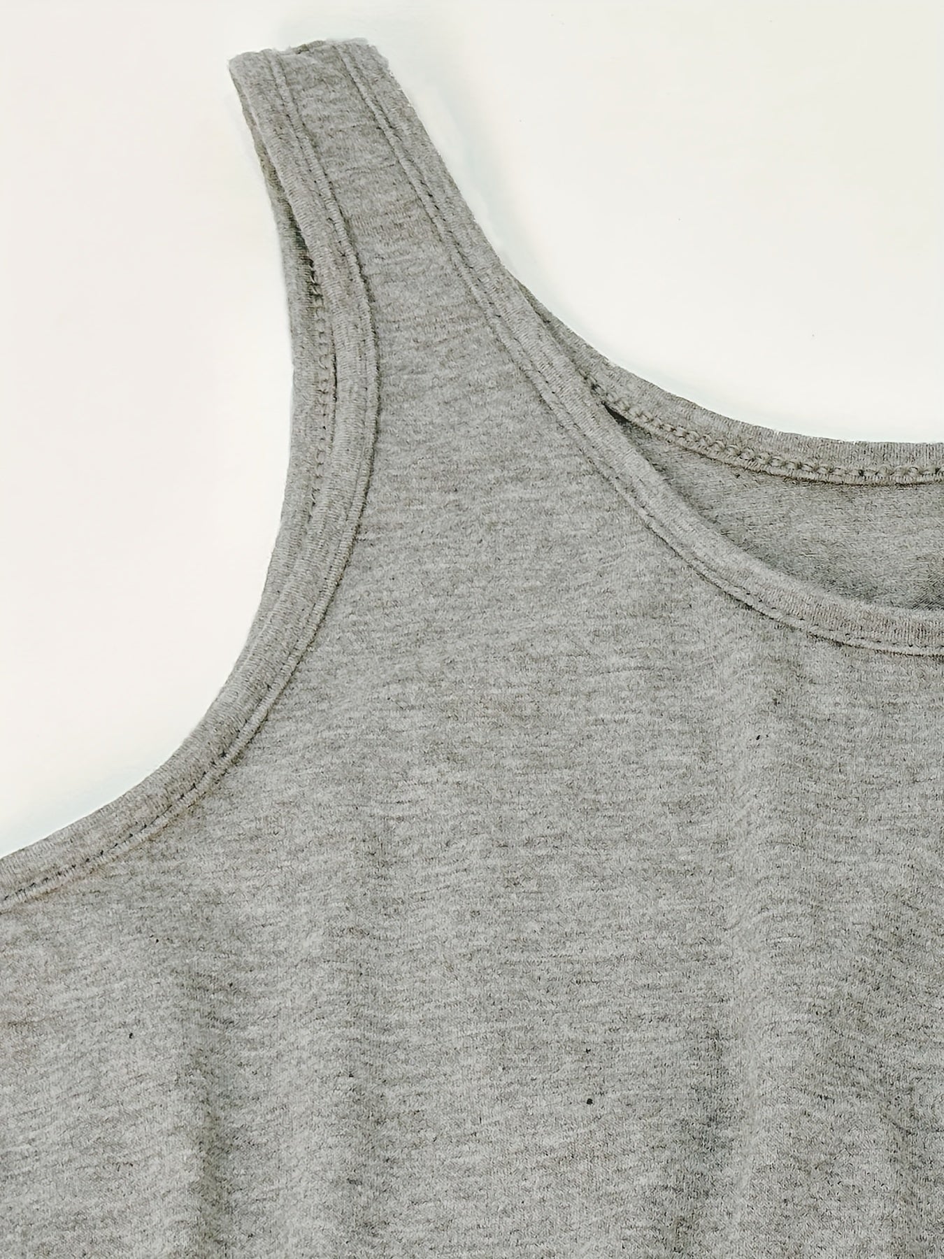 Women's Gray Sleeveless Jumpsuit with Tied Foot Casual Home and Outdoor Wear