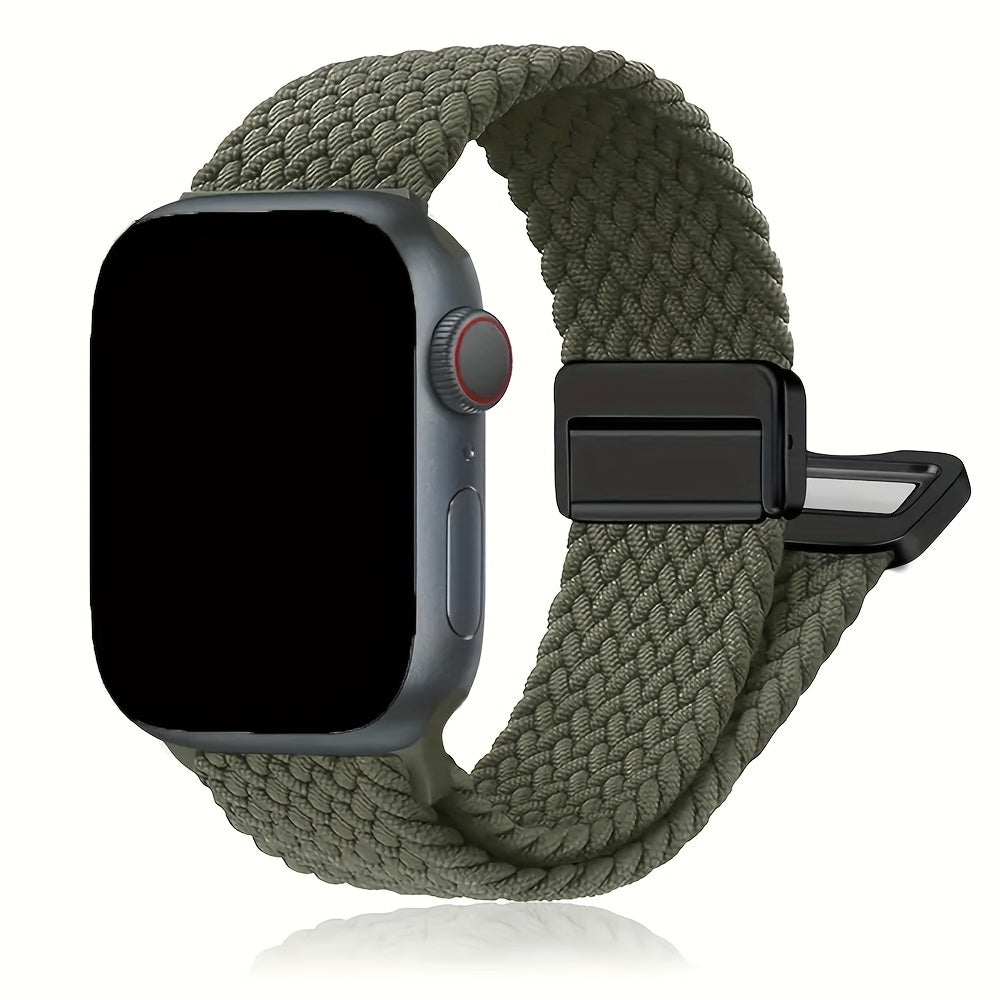 Nylon Watch Band for Apple Watch Ultra Series 2/1 Compatible with Series 10-3 38mm-49mm Magnetic Buckle