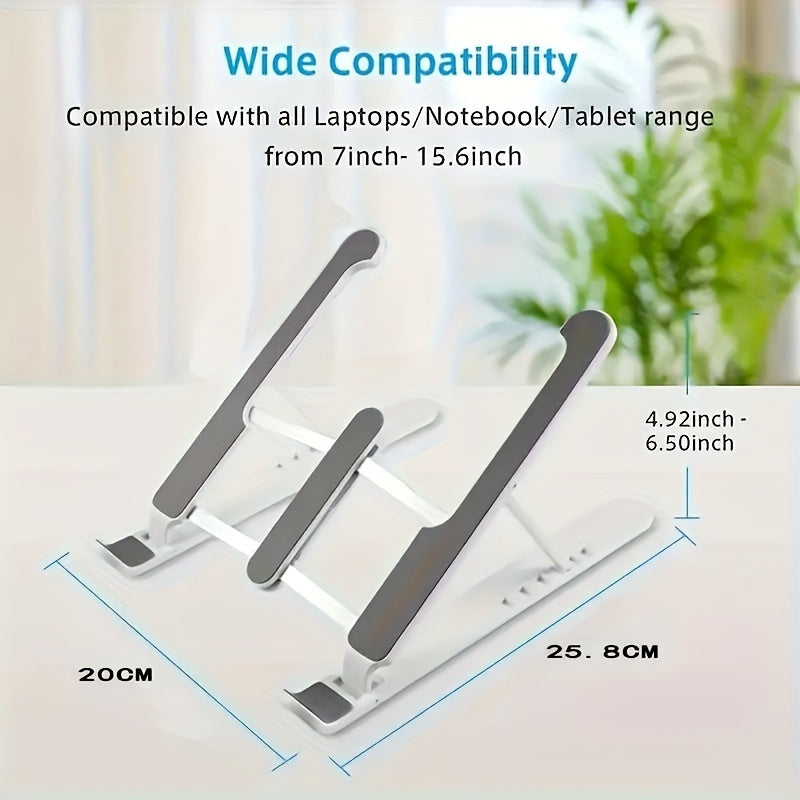 Adjustable Laptop Stand Made of Lightweight ABS Material Fits 30.48-39.62 cm Notebooks
