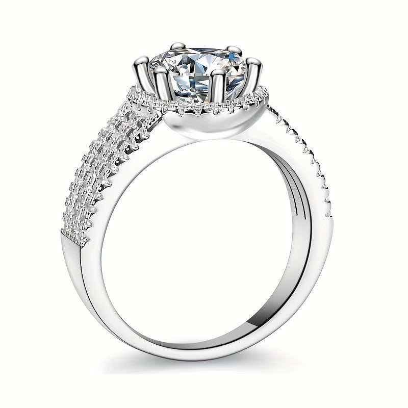 Moissanite Engagement Ring for Wedding Proposal Anniversary Gift