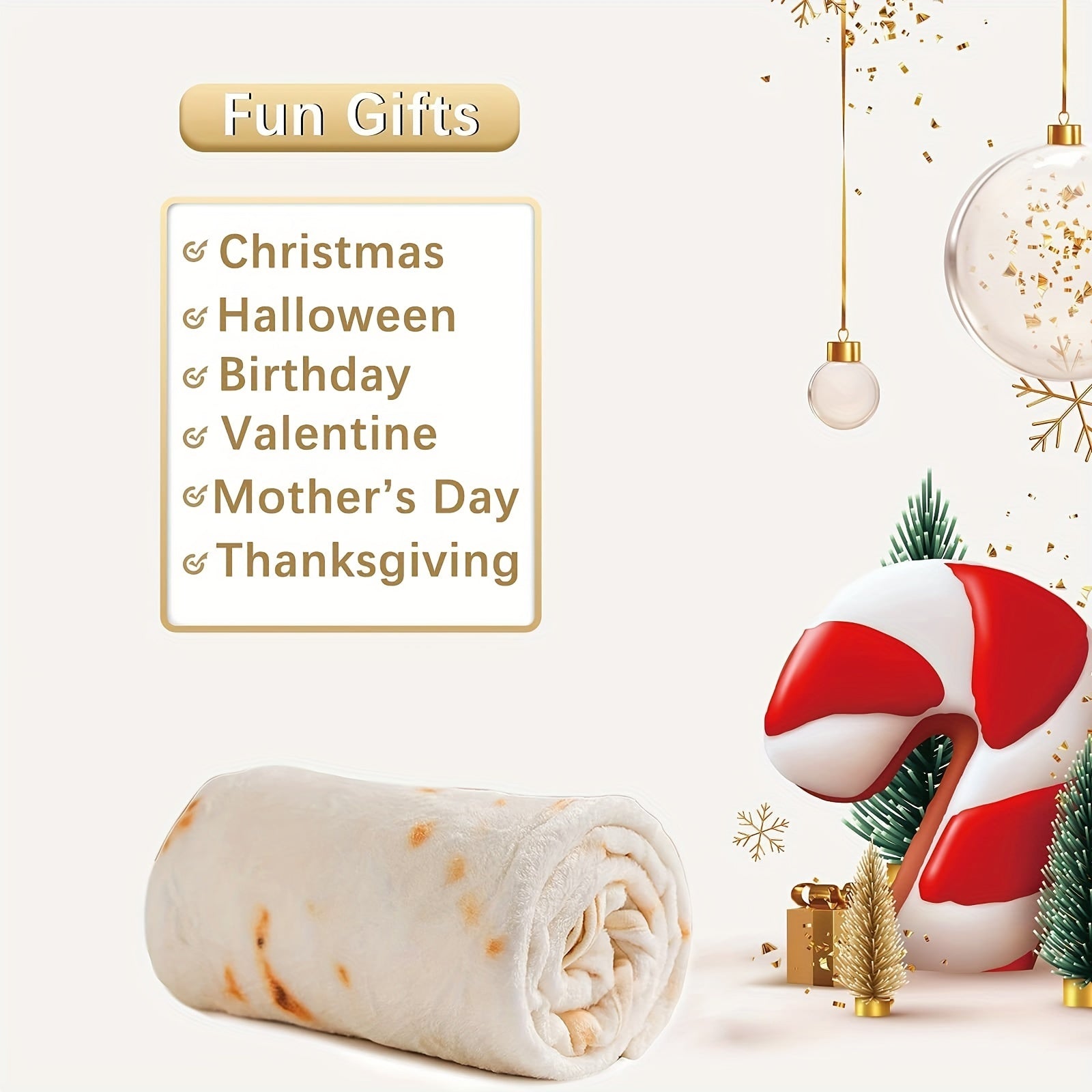 Baby Flannel Blanket 285 GSM Soft Tortilla Baby Shower Gift for Halloween Christmas