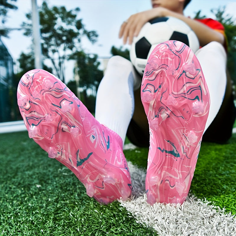 Boys Soccer Cleats All-Season Low Top Rubber Sole Lace Up Sports Training