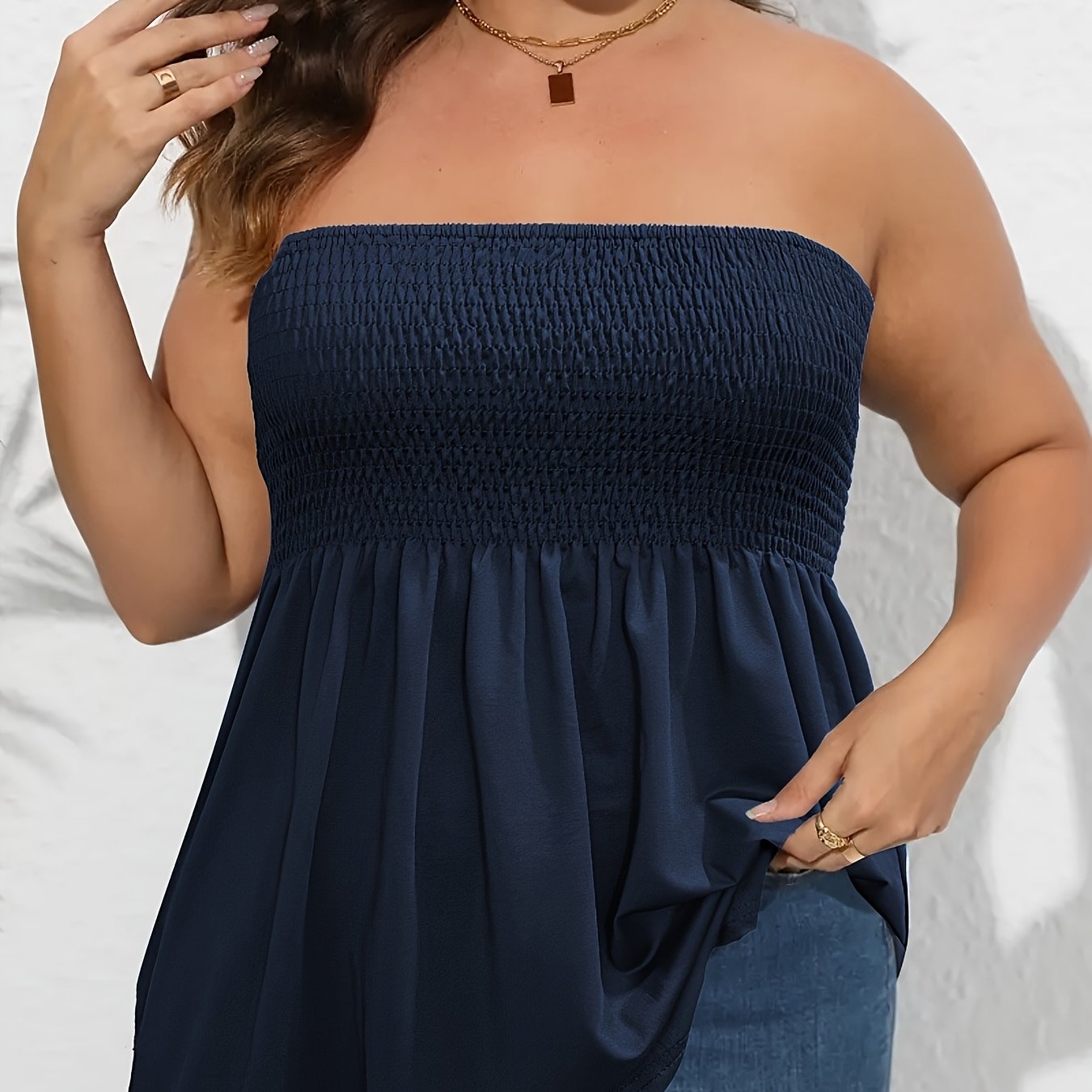 Женский топ-корсет с открытыми плечами, эластичный, однотонный, с рюшами, короткий рукав