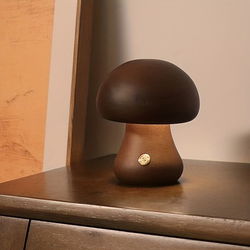Mushroom LED Night Light with Adjustable Brightness Touch Switch USB Powered