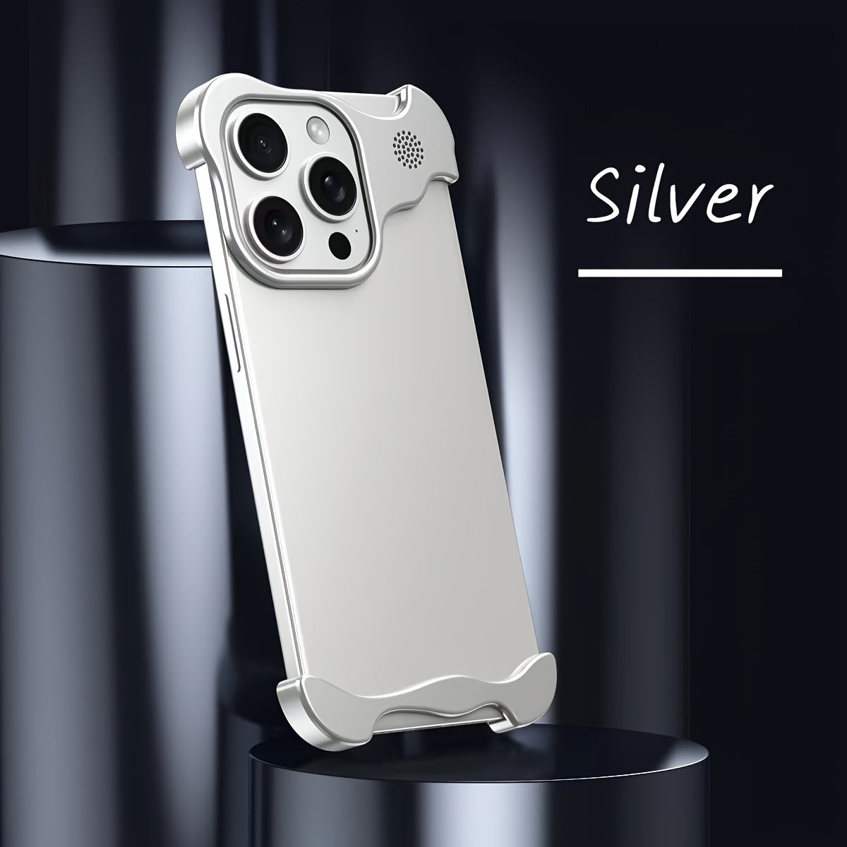 Металевый угол антивыпадной чехол для iPhone 15 Pro Max с дизайном ароматерапии и беспроводной зарядкой