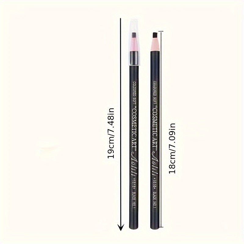 Women Wooden Eyebrow Pencil, 5 Colors, Smudge Proof, Refillable
