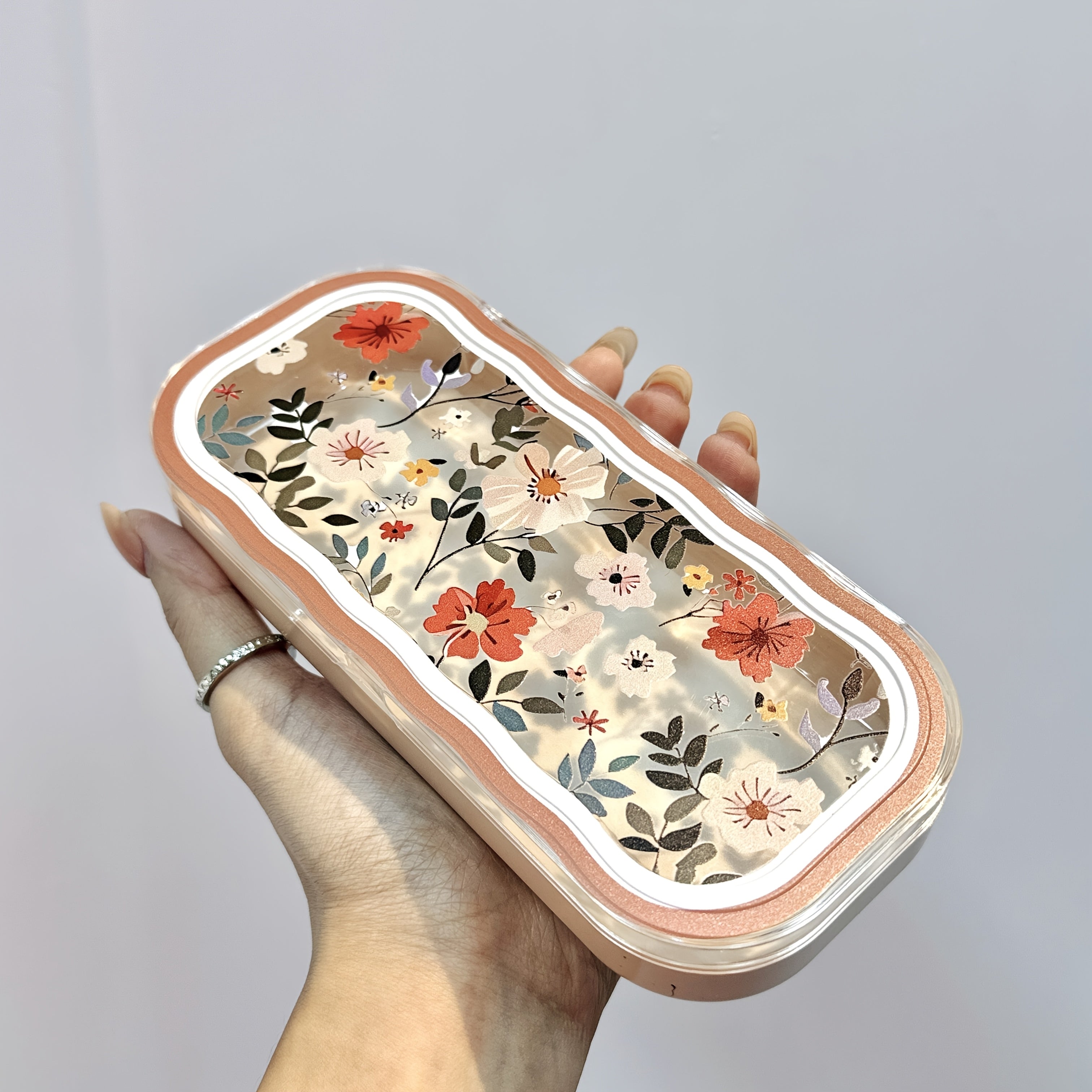 Full Screen Floral Eyewear Case for Men and Women Portable Anti-Pressure Storage for Glasses