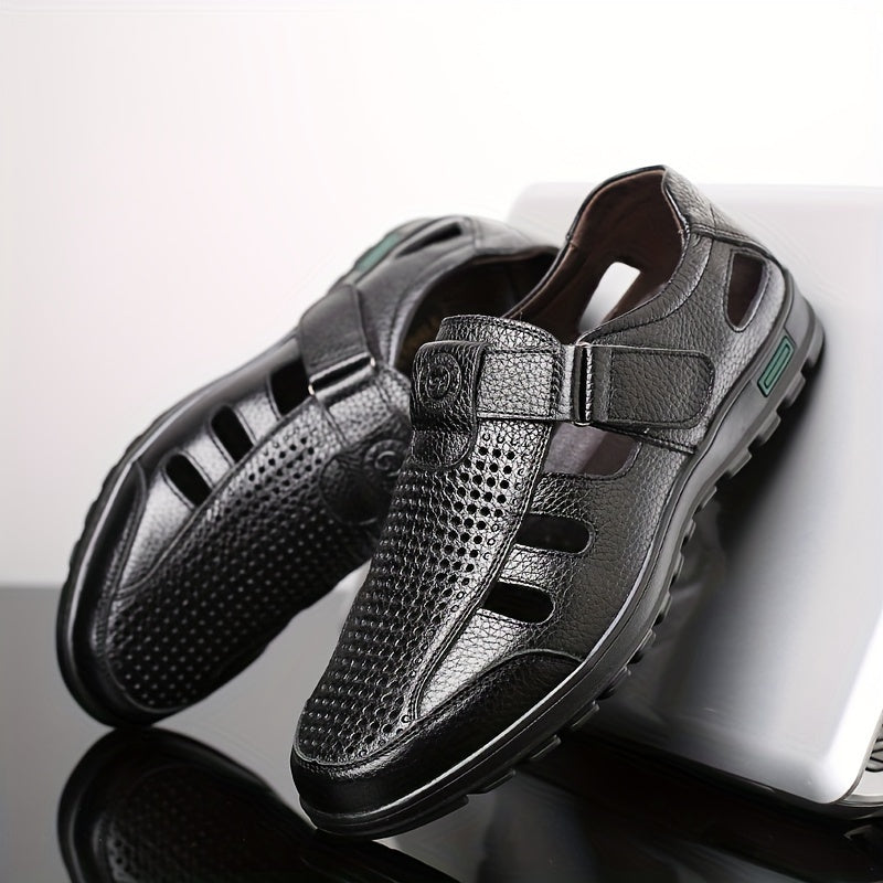 Men's Casual Leather Shoes Lightweight Breathable Non-Slip Office Wear