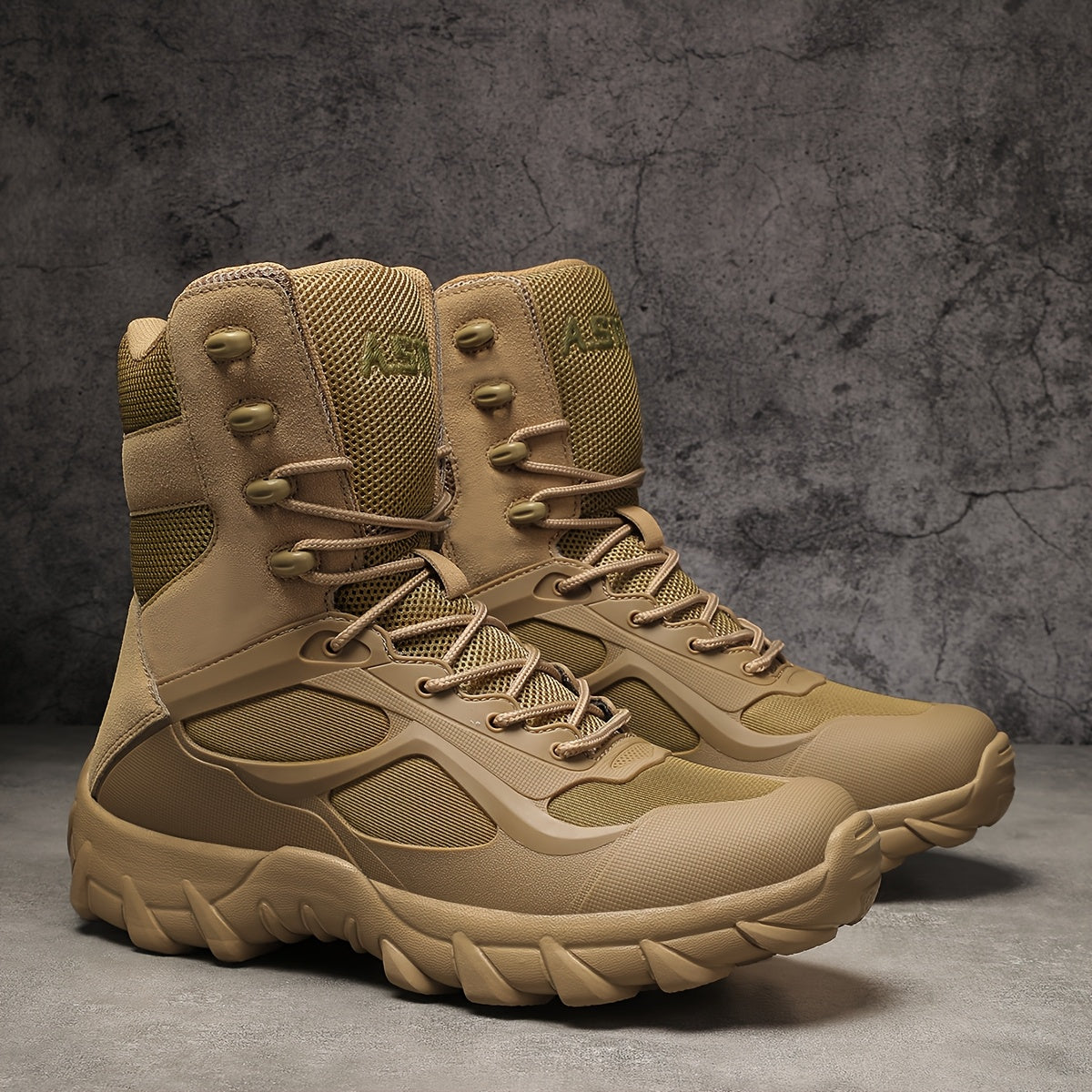 Men's Lightweight Tactical Hiking Boots with Faux Upper and PVC Sole for Outdoor and Daily Use