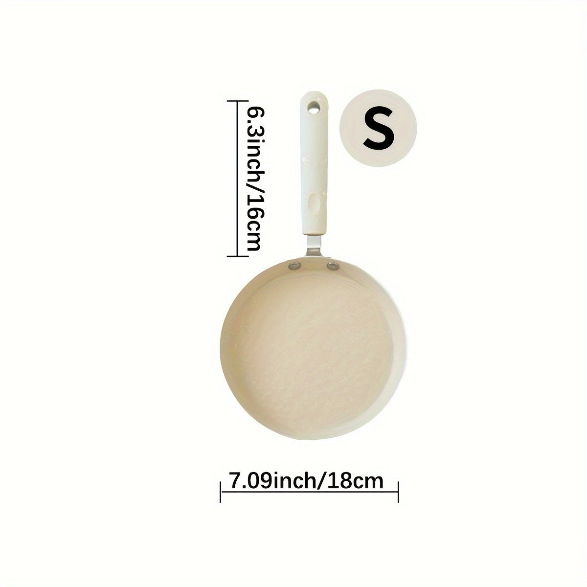 Gaz, elektr va induksiya uchun bej Maifan toshi va yog'och tutqichli yopishmaydigan krepe panlar to'plami