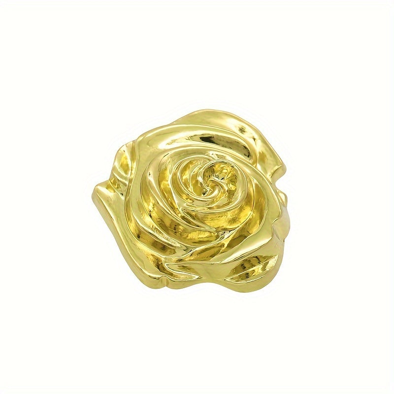 6 ta Elegant 3D Gul Tugmachalari, Alloydan tayyorlangan, ayollar uchun oddiy va yangicha moda uslubini taqdim etadi. Ushbu ko'p funksiyali kiyim tugmalari, sviterlar, palto va kurtkalar uchun mukammal bo'lgan gul shaklidagi pinlardir.