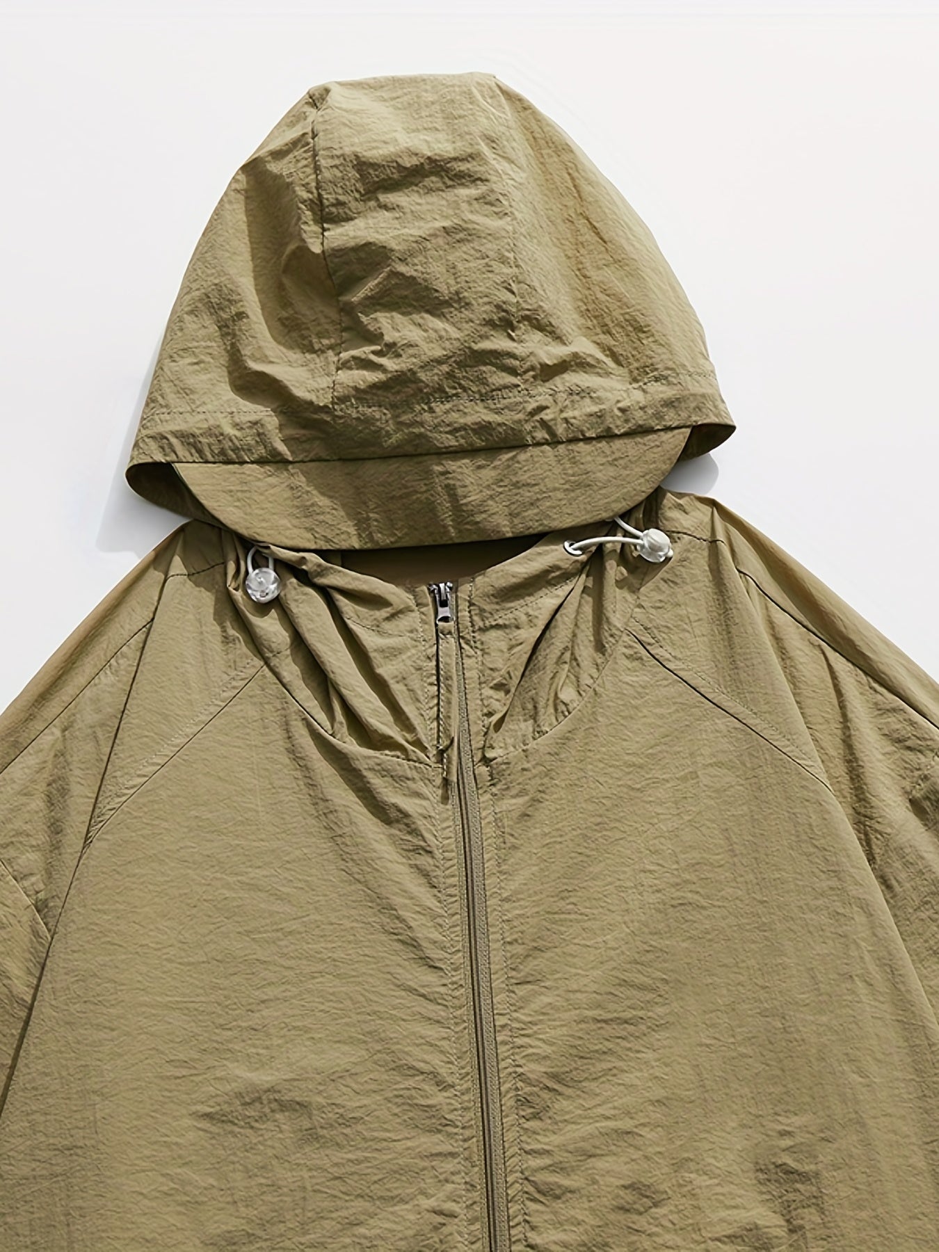 Men's Lightweight Breathable Hooded Outdoor Jacket for Sun Protection and Quick Drying