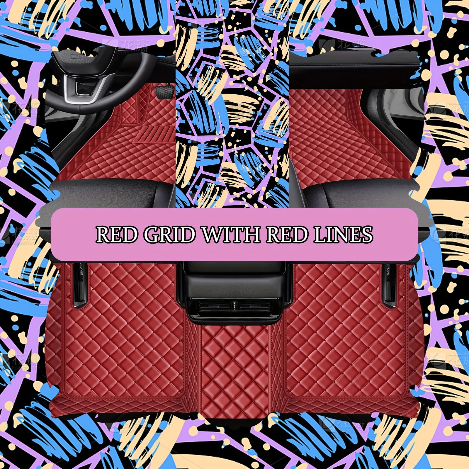 luxus avtomobil pol matosi PUPU PU teri uchta qismli to'plam chap qo'lda boshqariladigan uchun