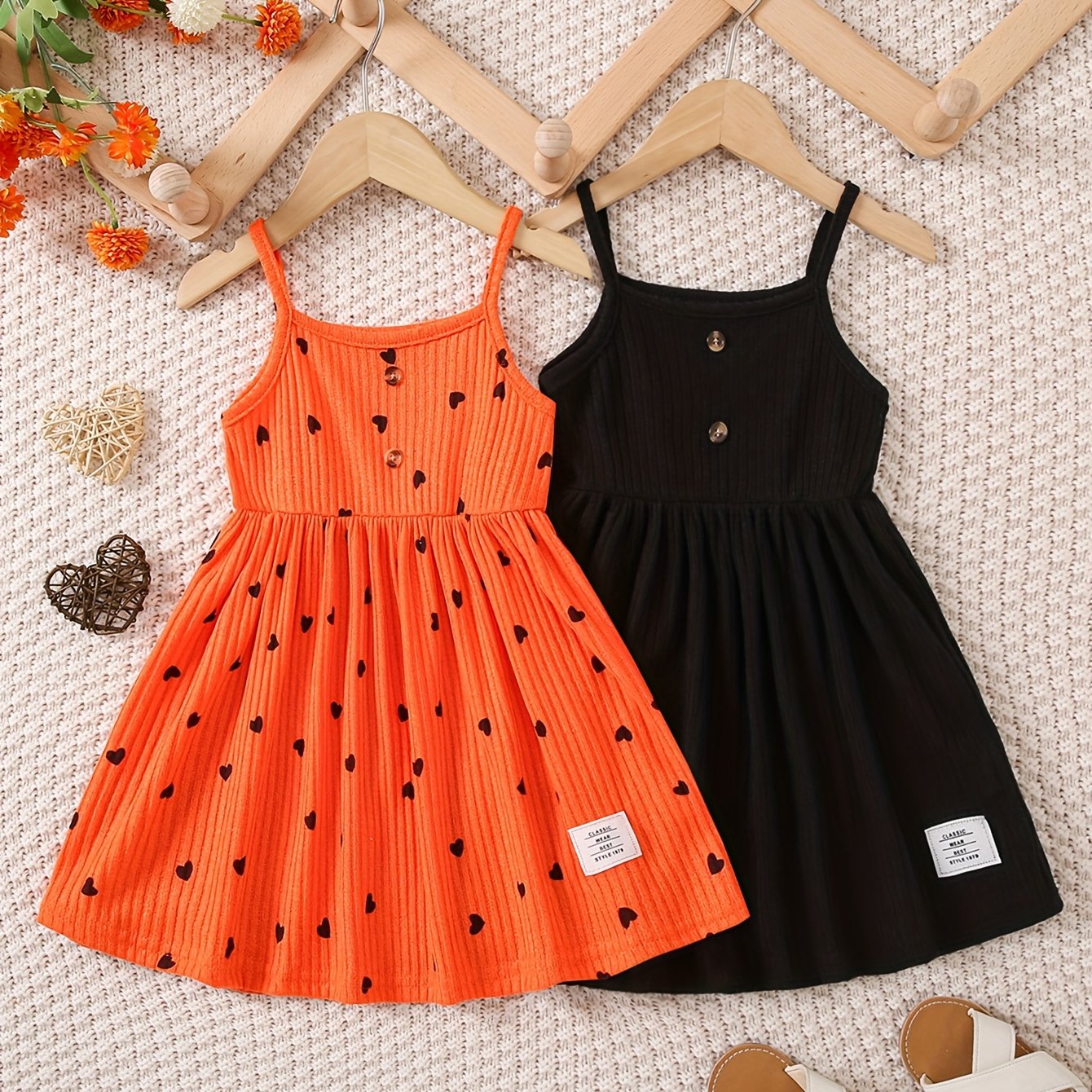 Girls Sleeveless Casual Dress Made of Stretchy Polyester Solid Color for Spring Fall