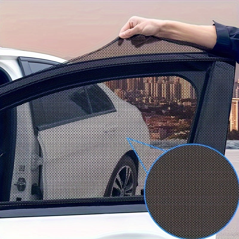 4-Piece Car Anti-Mosquito Screen Window Sunshade Mesh Kit