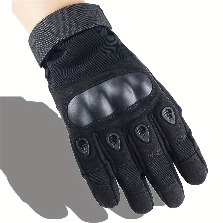 Men's Full Finger Touchscreen Cycling Gloves Warm Polyester for Outdoor Sports and Motorcycle Riding
