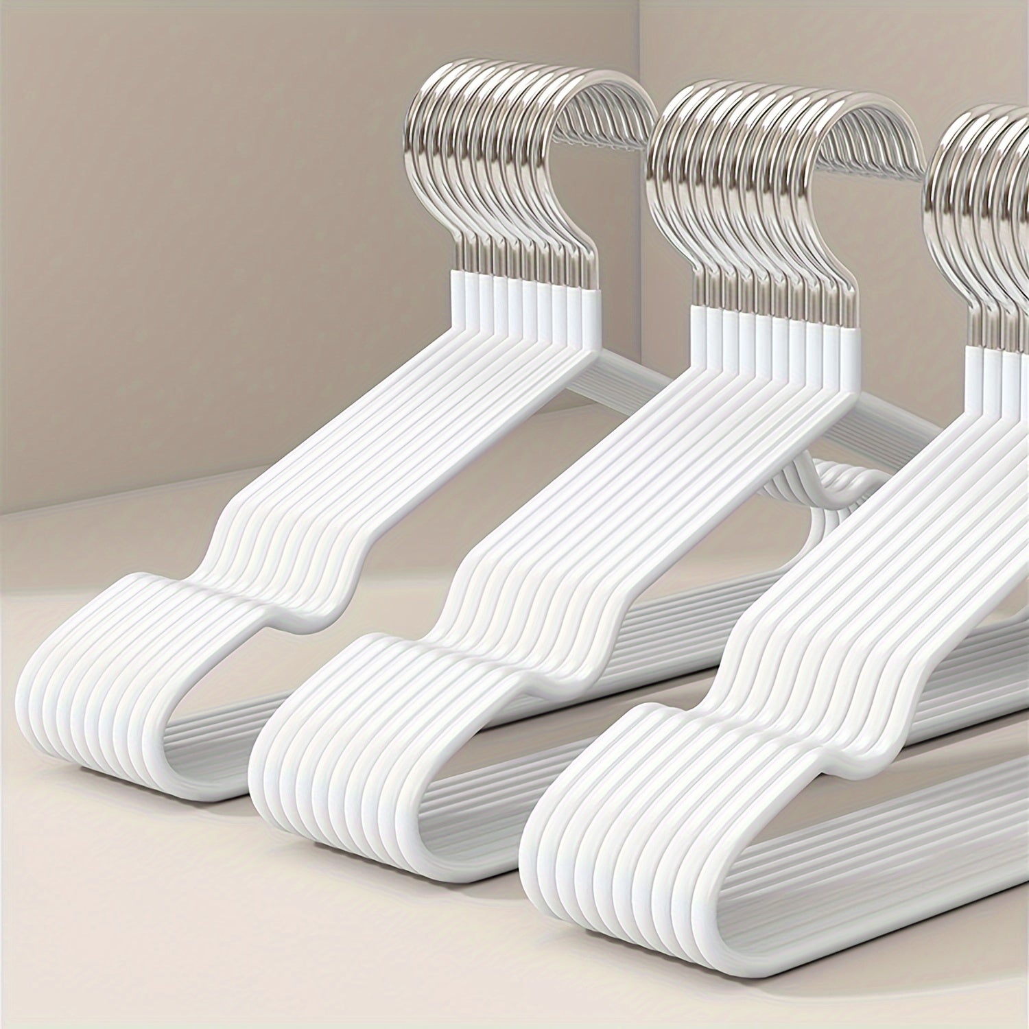 Juego de 30 perchas antideslizantes de acero de manganeso para almacenamiento y organización de ropa