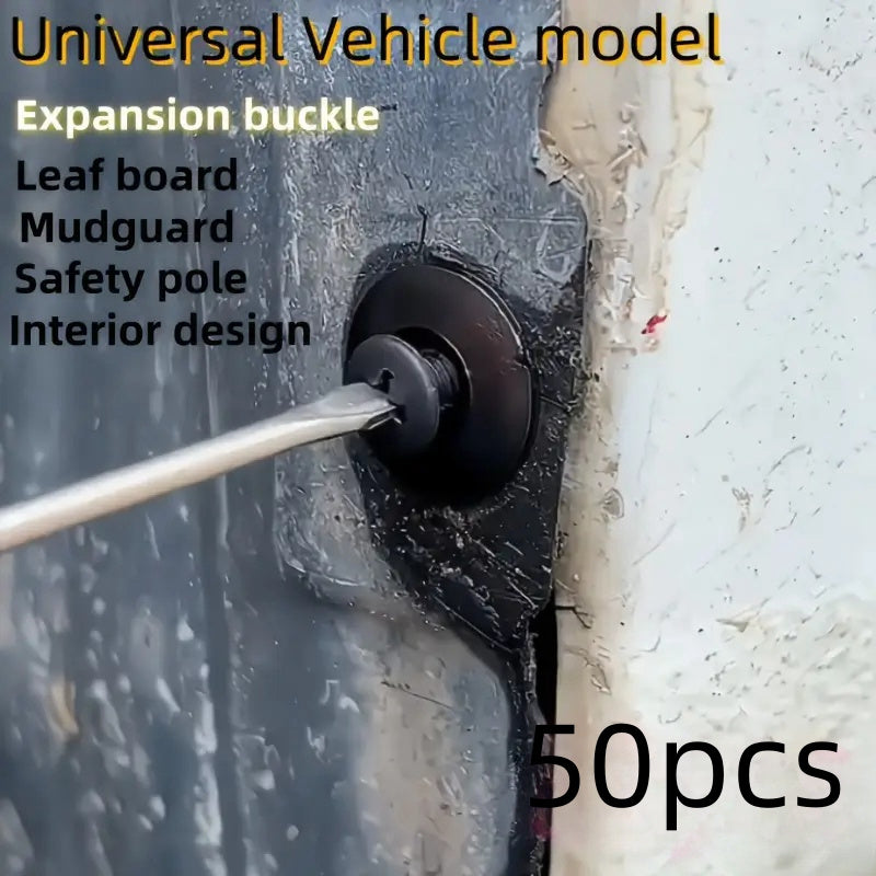 50 Pack PVC Expansion Buckles for Auto Body Trunk Linings and Mud Guards