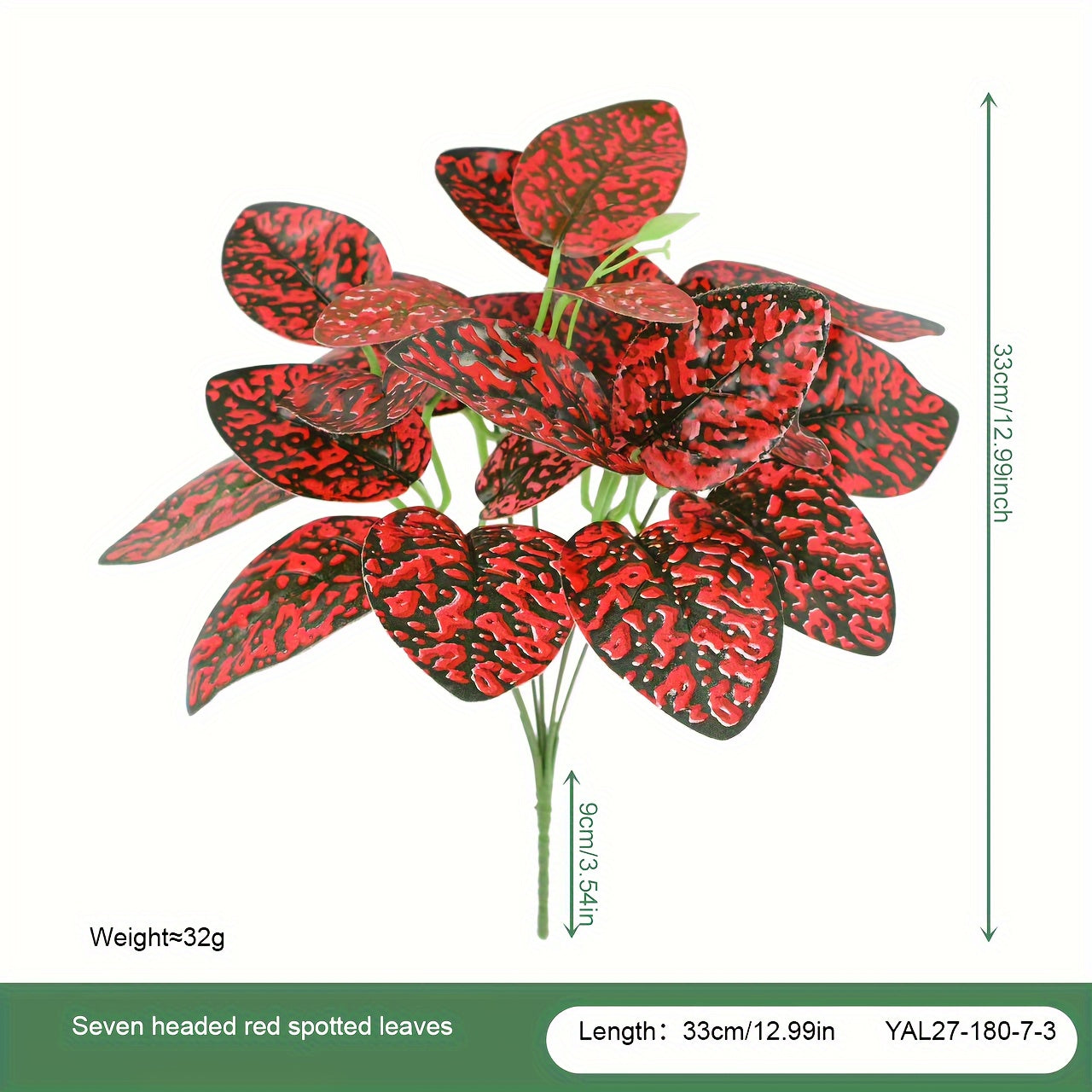 Artificial Plant Faux Bonsai Green Leaf for Indoor Outdoor Decor 1pc