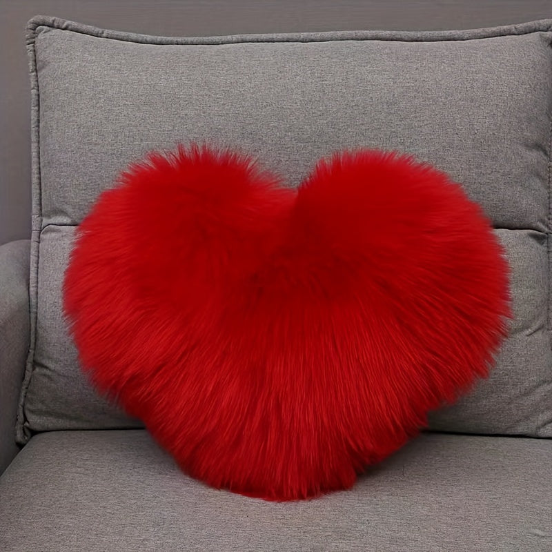 Heart-Shaped Throw Pillow for Living Room or Bedroom Long Plush Softness and Comfort