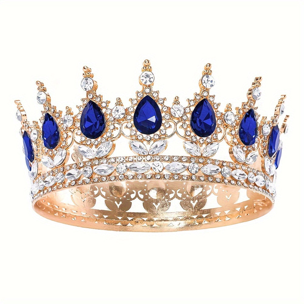 Women’s Shiny Rhinestone Tiara Crown for Weddings and Parties