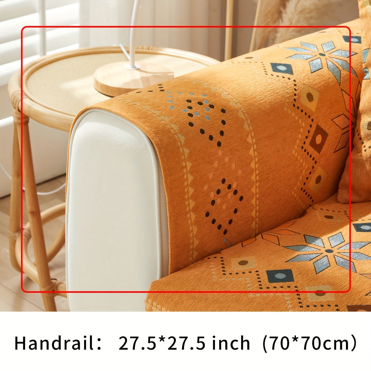 Chenille Sofa Slipcover Protects Furniture for Home and Office Decor