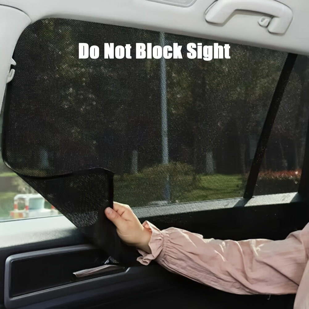 4pcs Magnetic Car Sunshade Mesh Window Covers for Vehicle Privacy Black