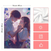 Set of 2 Ultra Soft Kitchen Towels 16x24 Inches Highly Absorbent Dish Hand Towels