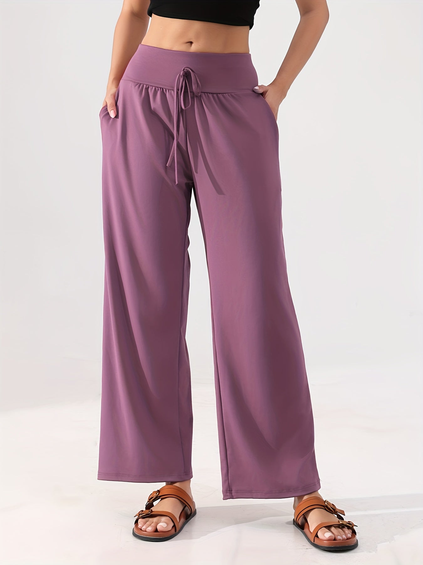 Plus Size Yoga Pants Set of 5 High-Waisted Loose Wide-Leg for Dance Pilates Fitness