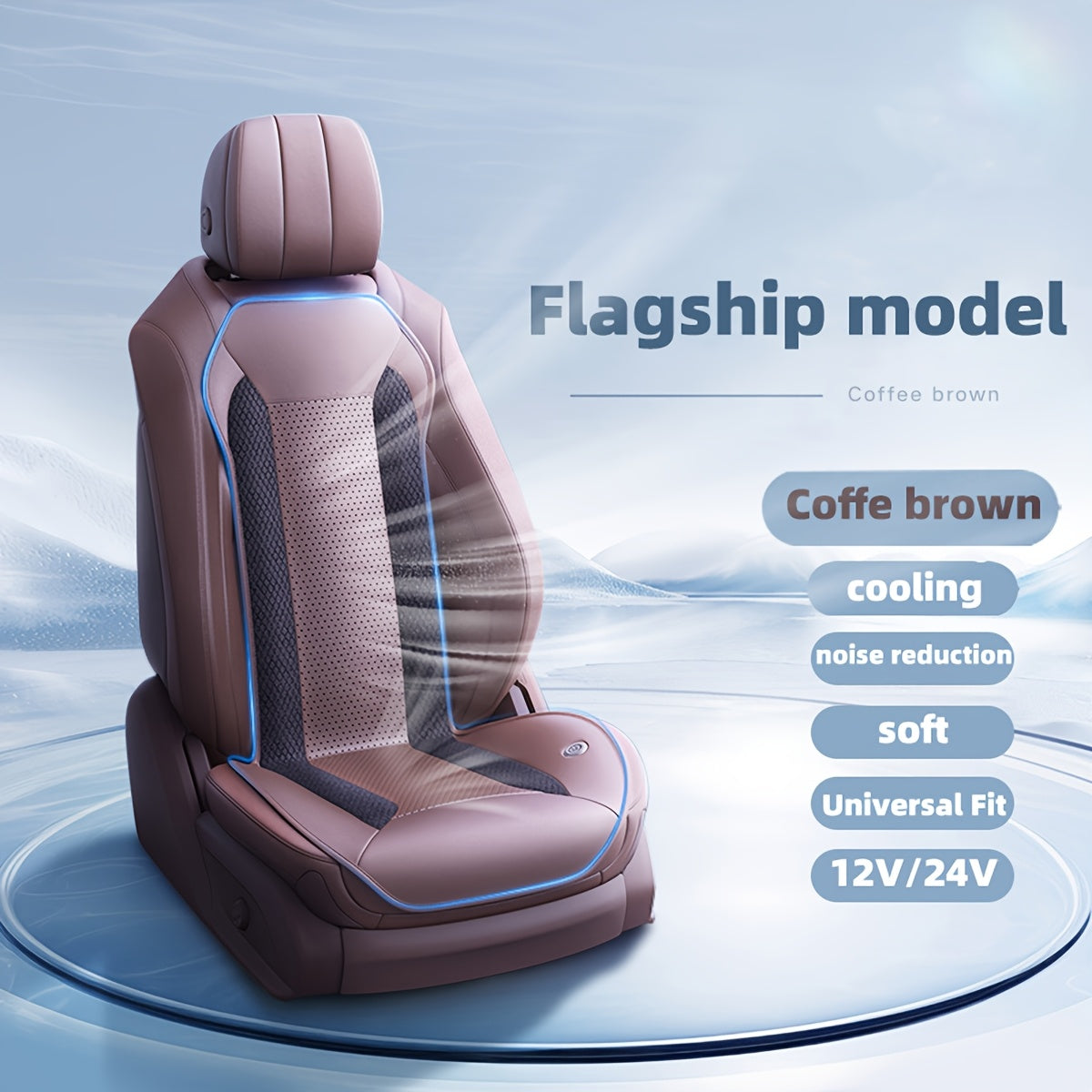 Car Seat Cushion Ventilated Cooling Cover for Small Cars Vans Trucks