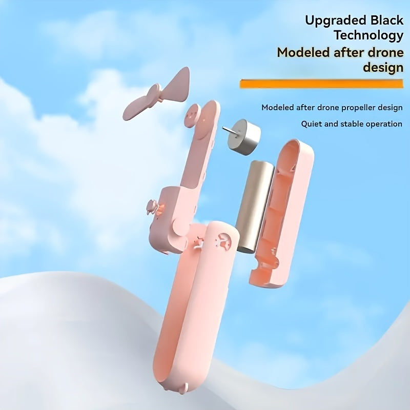 Rechargeable Handheld Fan with Adjustable Speed Foldable Portable Fan for Travel Outdoor Use
