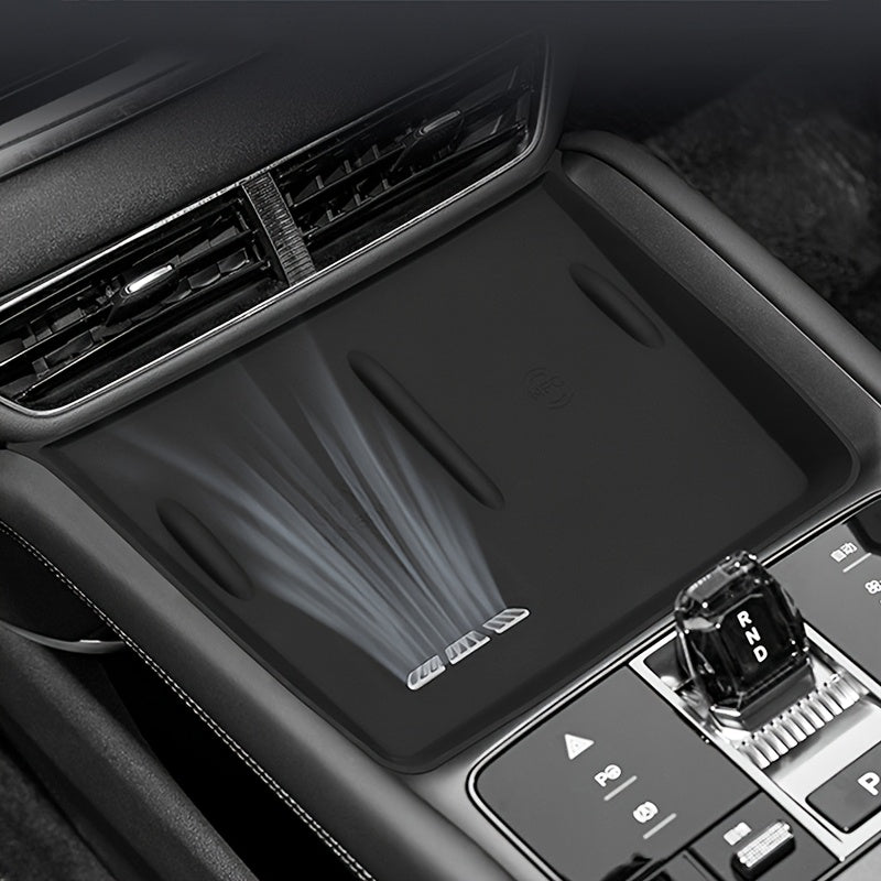 Silicone Center Console Pad Shock Absorbent Phone Holder With Charging Indicator