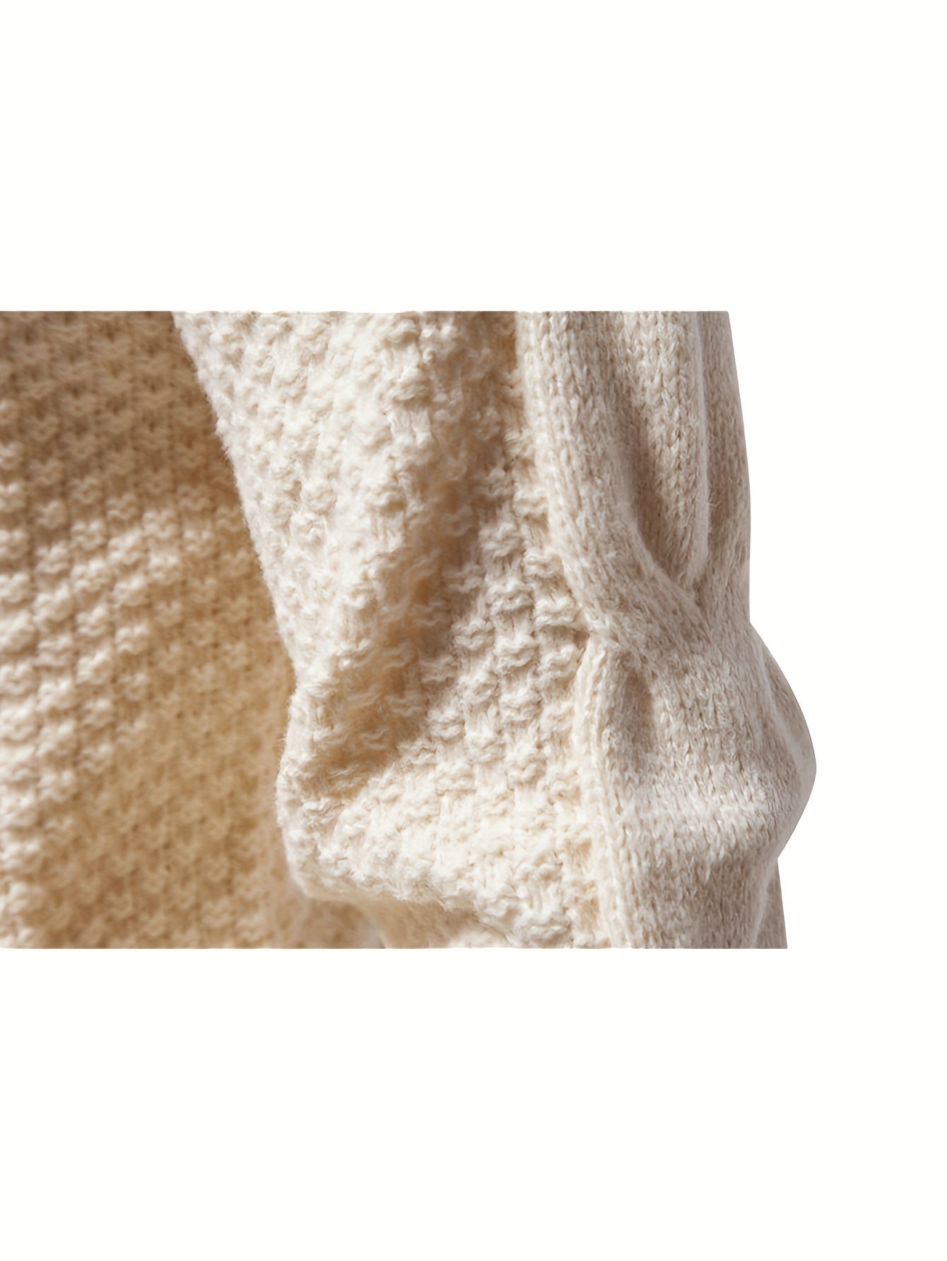 Plus Size Men’s Solid Argyle Knit Sweater Long Sleeve Crew Neck Fall Winter Casual