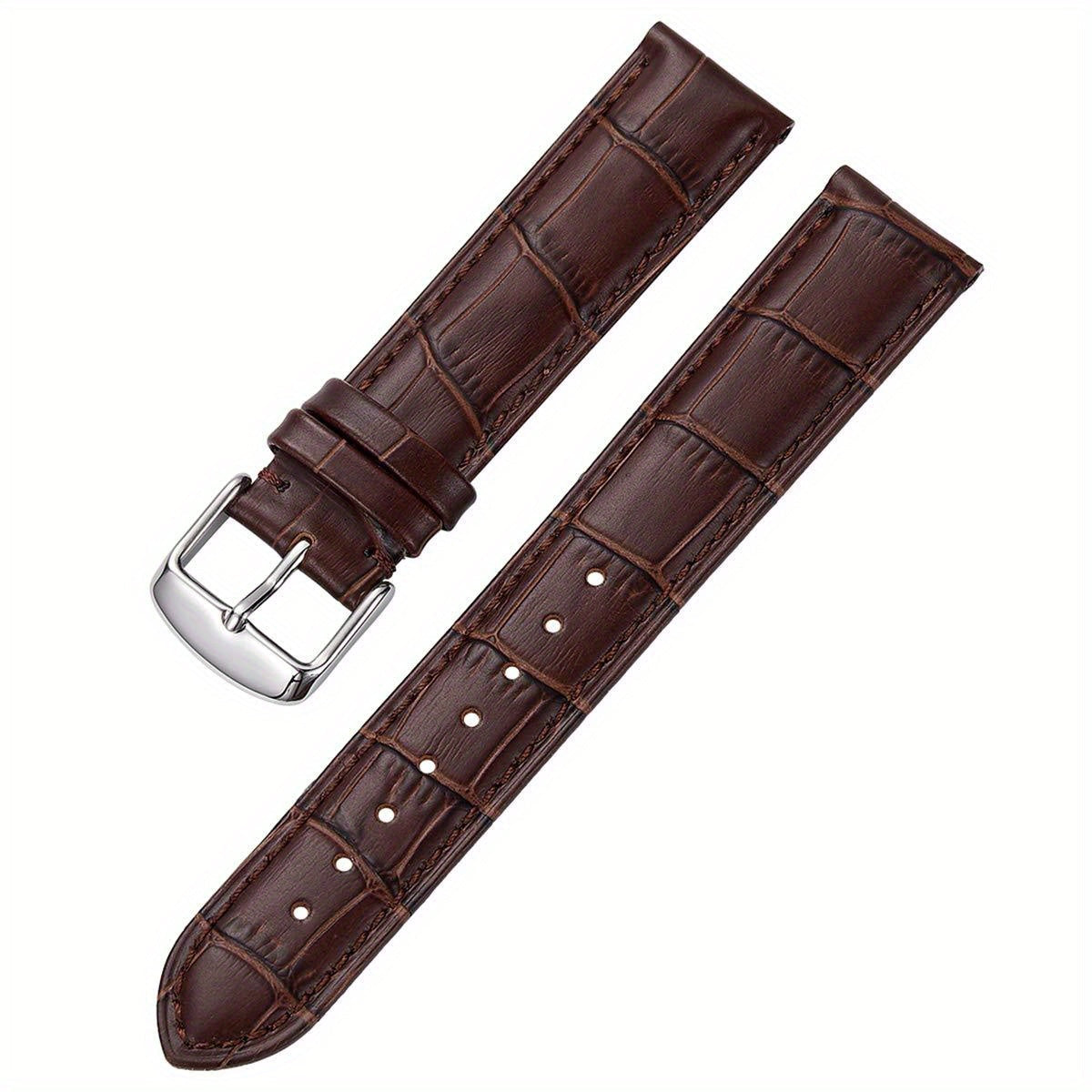 Genuine Leather Watch Bands 12mm 18mm 20mm 22mm Compatible with Smartwatches
