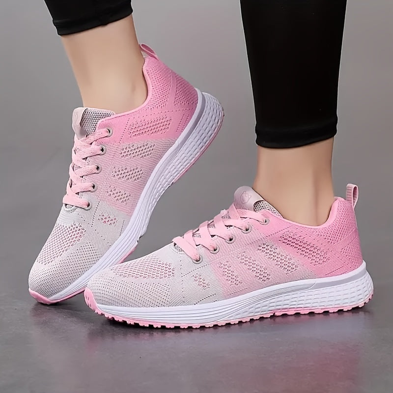 ayollar uchun nafas oluvchi tarmoq yugurish poyafzallari past top sport sneakers
