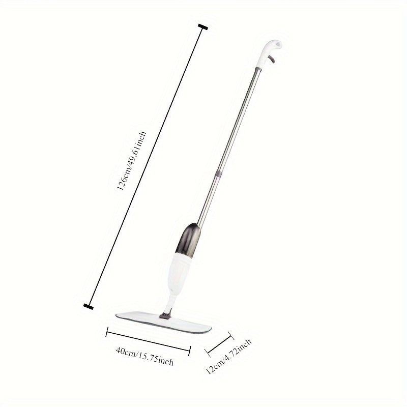 Mopa de rociado de microfibra de 124.46cm con raspador para suelos de madera dura y baldosas