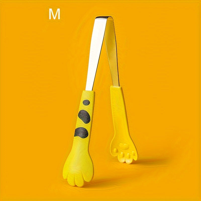 Stainless Steel Cat Paw Shaped Kitchen Tongs for Cooking and Serving