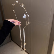 Faux Pearl Butterfly Headband with Tassel for Women Hair Accessory Stylish Jewelry