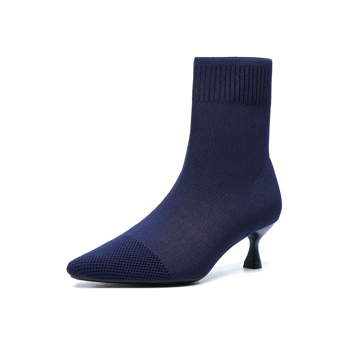 Women's Solid Color Breathable Fabric Ankle Boots Pointed Toe Stilettos