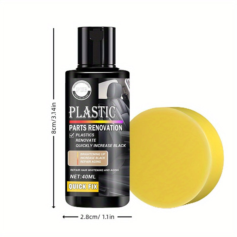 Черный воск для восстановления пластиковых деталей интерьера автомобиля, бампера, панели приборов