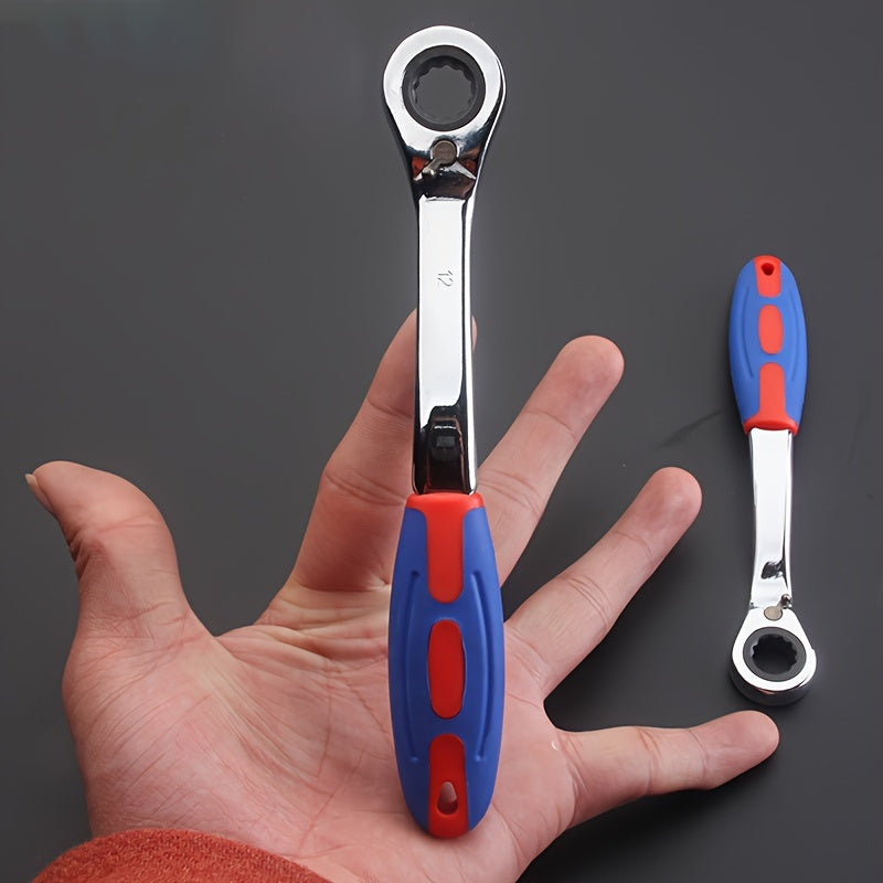 Juego de llaves de carraca universales de 7 piezas 8-19mm Herramienta de reparación de automóviles de metal