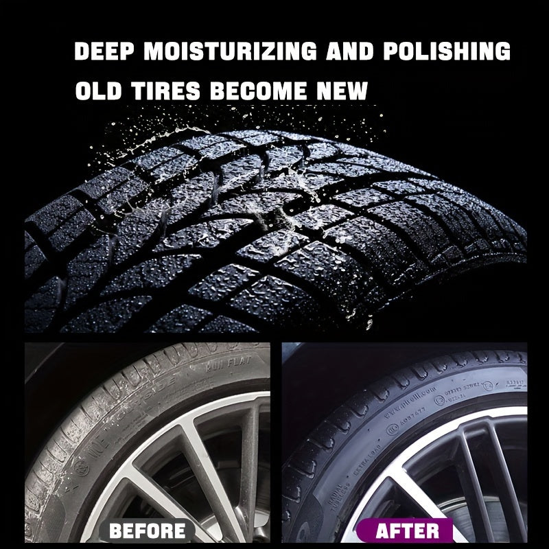 Universal Tire Wax Darkening Brightener for Black Rubber and Plastic Protectors