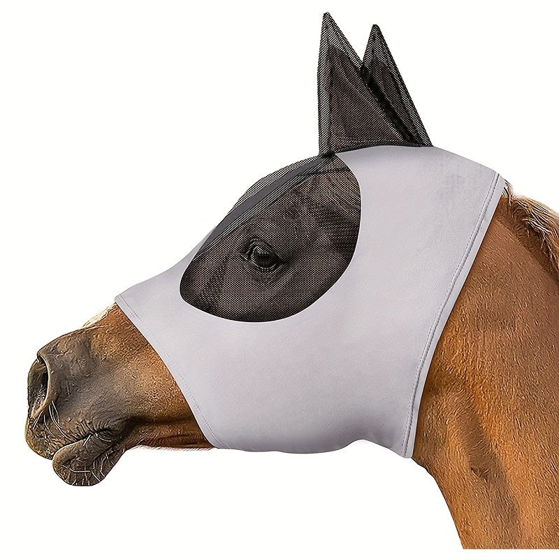 Horse Fly Mask with Ears Breathable Mesh Lightweight Comfort Fit