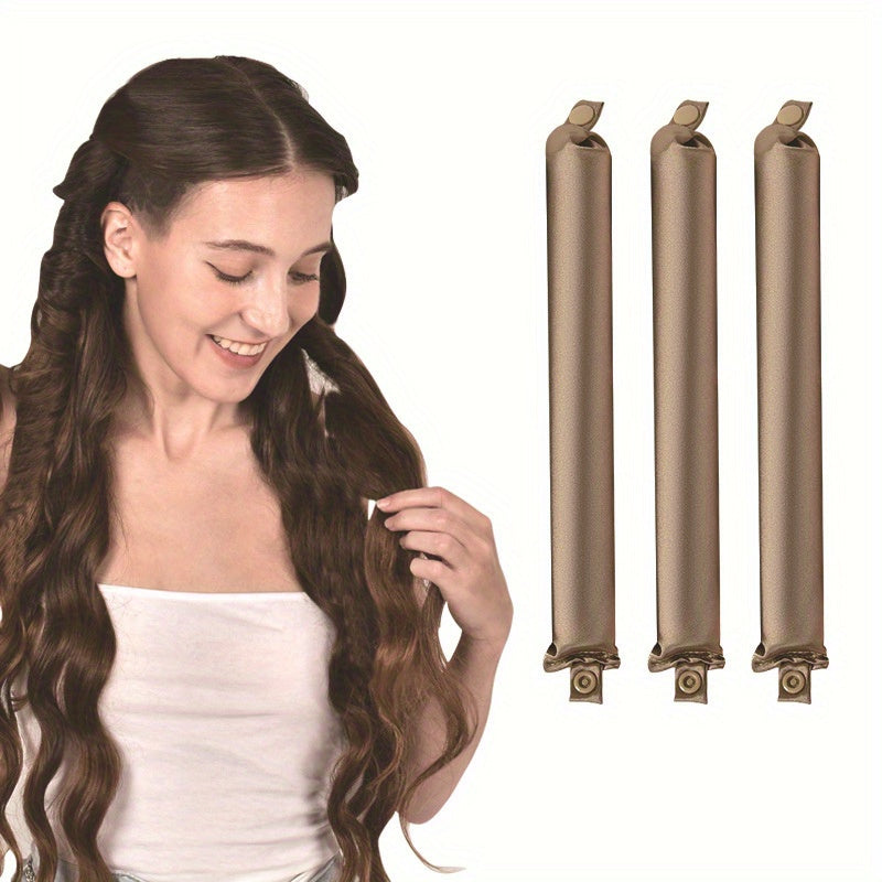 Juego de 3 rulos de cabello sin calor para ondas grandes para peinado nocturno