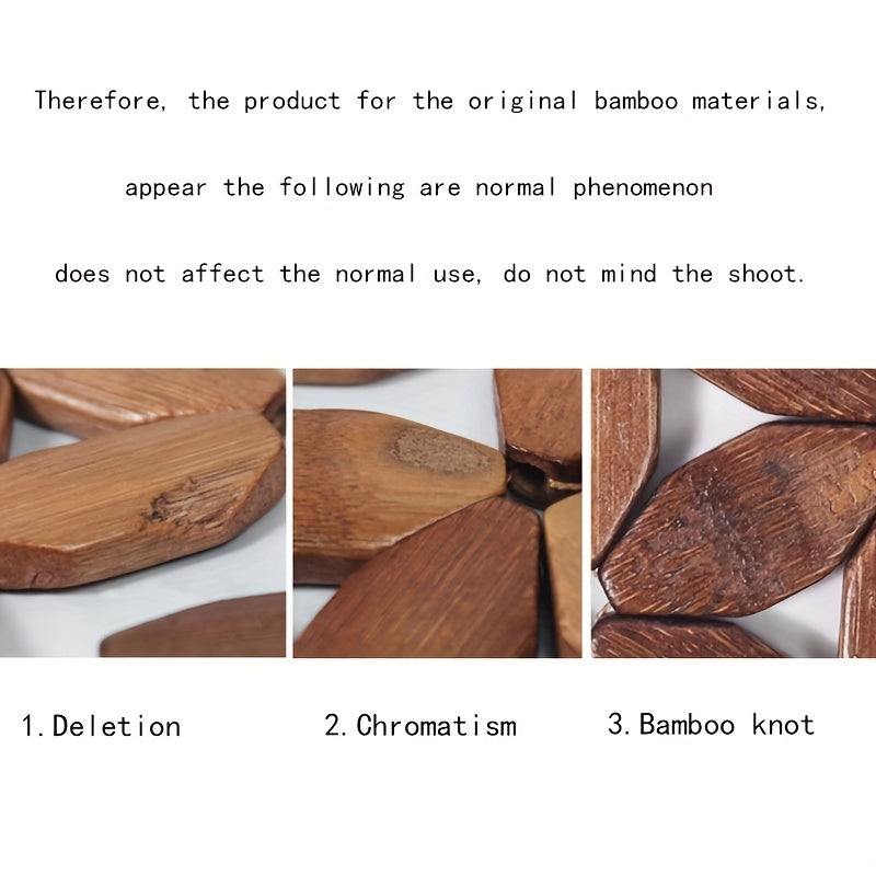 Bamboo Pot Holder Heat-Resistant Table Protector for Kitchen Dining